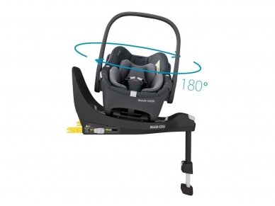 Car seat Maxi cosi Pebble 360 Essential Graphite 0-13kg + Familyfix 360 izofix bazė 4