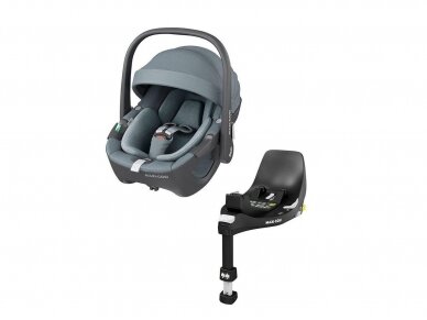 Automobilinė kėdutė Maxi cosi Pebble 360 Essential Grey 0-13kg + Familyfix 360 izofix bazė