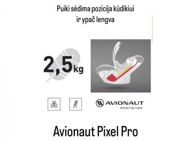 AVIONAUT PIXEL PRO automobilinė kėdutė Black 0-13 kg 1