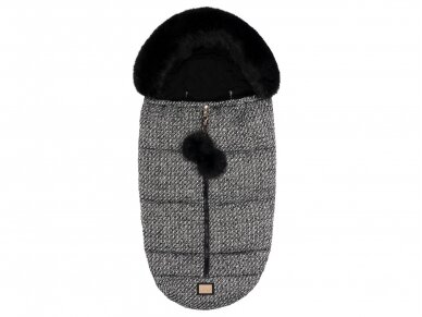 Bjallra of Sweden Footmuff Black Tweed