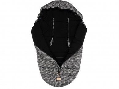 Bjallra of Sweden Footmuff Black Tweed 2