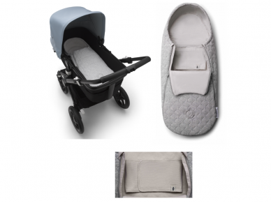 Bugaboo kūdikio vokelis, mova Light grey melange / Bugaboo newborn inlay 3