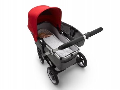 Bugaboo kūdikio vokelis, mova Light grey melange / Bugaboo newborn inlay 4