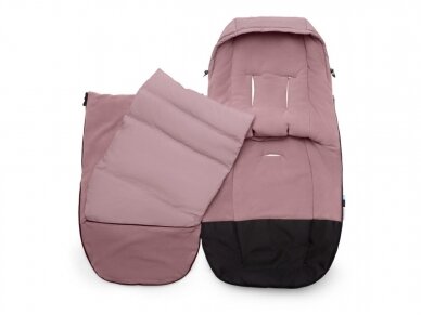 Bugaboo vežimėliams skirtas pūkinis žiemos vokelis, mova Performance Dune Pink 2