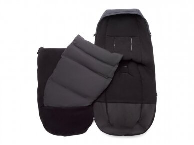 Bugaboo vežimėliams skirtas pūkinis žiemos vokelis, mova Performance Midnight Black 2