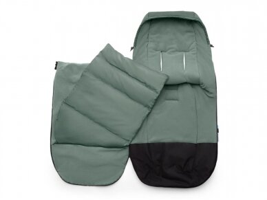 Bugaboo vežimėliams skirtas pūkinis žiemos vokelis, mova Performance Pine Green 2