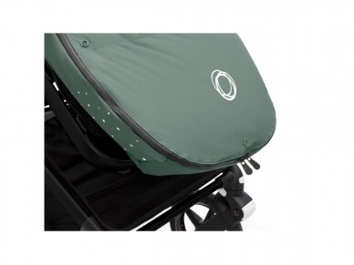 Bugaboo vežimėliams skirtas pūkinis žiemos vokelis, mova Performance Pine Green 4