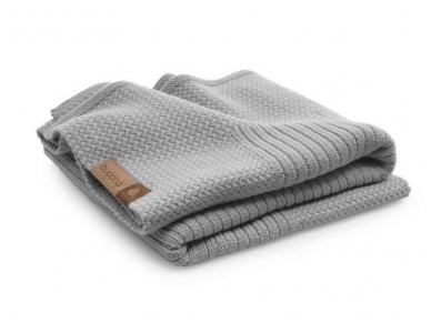 Bugaboo vežimėlio vilnos užklotas / soft wool blanket LIGHT GREY MELANGE