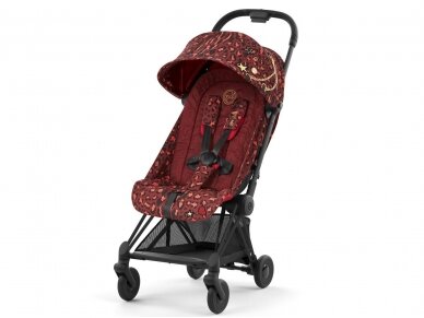 Cybex Coya stroller Rockstar Rosenrot Red, Matt Black frame