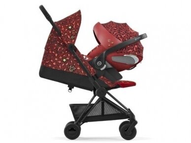 Cybex Coya stroller Rockstar Rosenrot Red, Matt Black frame 9