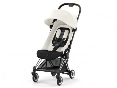 Cybex Coya stroller Off White, chrome brown frame 2