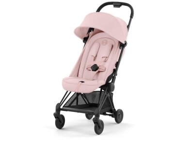 Cybex Coya stroller Peach Pink, matt black frame