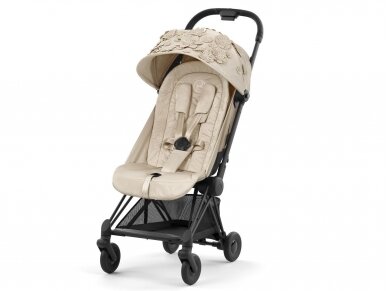 Cybex Coya vežimėlis Simply Flowers Beige, Matt Black frame