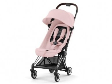 Cybex Coya stroller Peach Pink, chrome brown frame 2