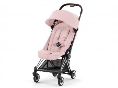 Cybex Coya stroller Peach Pink, chrome brown frame