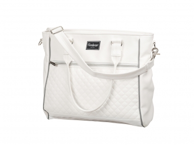 Emmaljunga EXCLUSIVE mamos rankinė White Leatherette