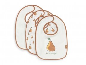 Комплект водонепроницаемых нагрудников Jollein Bib Pear Caramel 3 шт.