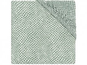 Детская простыня Jollein с резинкой Snake Ash Green 60x120 см.