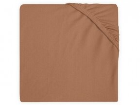 Трикотажная простыня Jollein с каучуком Jersey Caramel 40x80