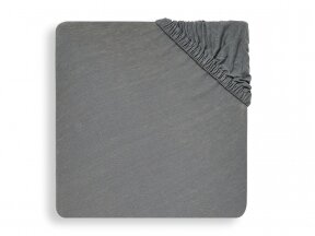 Трикотажная простыня Jollein на резинке Jersey Storm Grey 40x80 см