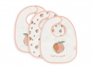 Jollein neperšlampamų seilinukų rinkinys Bib Peach Pink 3 vnt.