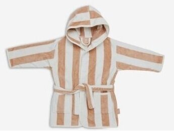 Bathrobe 3-4 years Stripe Terry Biscuit GOTS