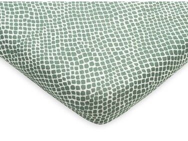 Детская простыня Jollein с резинкой Snake Ash Green 60x120 см. 3