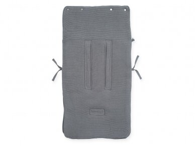 Jollein Basic Knit Stone Grey vokelis automobilinei  kėdutei, lopšiukui 3