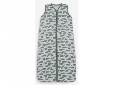 Baby Sleeping Bag Hydrophilic Whales Ash Green 90 cm