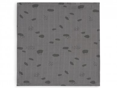 Jollein muslino audinio vystyklų rinkinys 115x115cm  Spot Storm Grey 2vnt 1