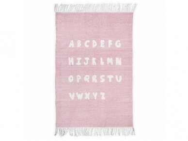 Jollein Kilimas ABC 90x130cm Blush Pink - 100% medvilnė