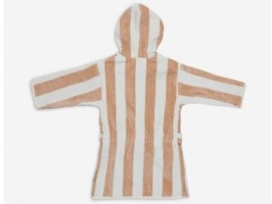 Bathrobe 3-4 years Stripe Terry Biscuit GOTS 1