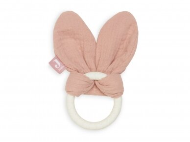 Jollein kramtukas - žaisliukas - Bunny Ears - Rosewood