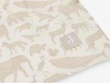 Muslin diapers Hydrophil 115x115cm Animals Nougat 2 pieces 2