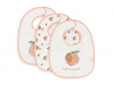 Комплект водонепроницаемых нагрудников Jollein Bib Peach Pink 3 шт