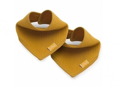 Jollein seilinukas Bib Bandana Brick Velvet Mustard 2 vnt.