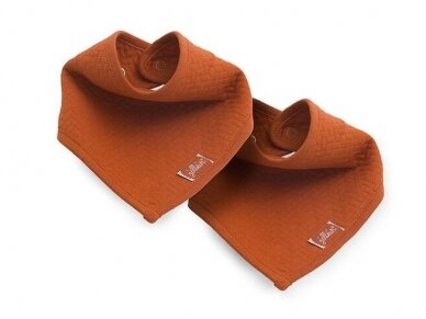 Jollein seilinukas Bib Bandana Brick Velvet Rust 2 vnt.