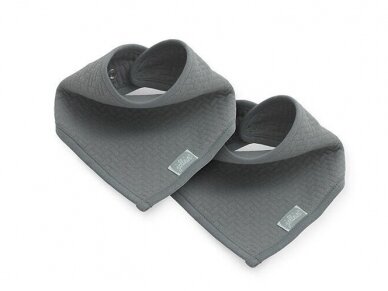 Jollein seilinukas Bib Bandana Storm Grey 2 vnt.