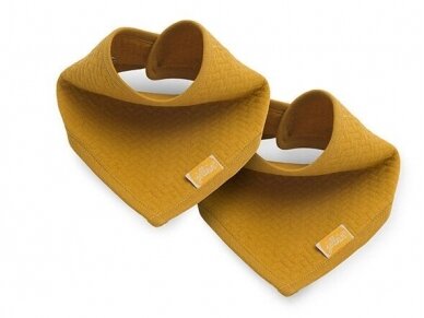 Jollein seilinukas Bib Bandana Brick Velvet Mustard 2 vnt. 1