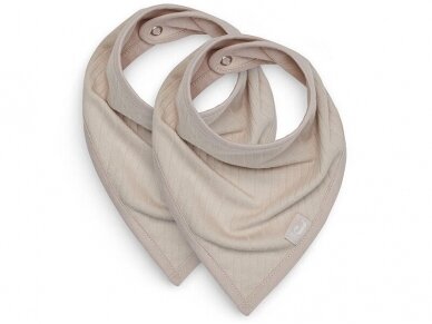 Jollein seilinukas Bib Bandana Basic Stripe Nougat  2 vnt.