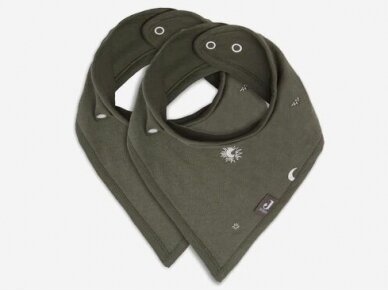 Jollein seilinukas Bib Bandana Stargaze Leaf Green 2vnt