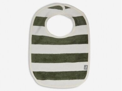 Jollein seilinukas Bib stripe Terry Leaf Green GOTTS 2vnt 1