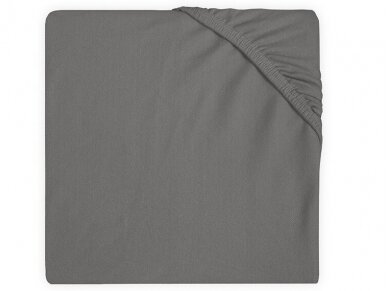 Трикотажная простыня Jollein с резинкой Jersey Grey 60x120