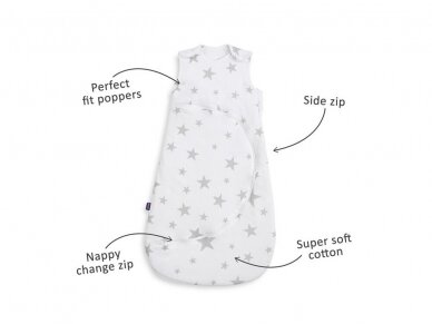 SnuzPounch sleeping bag 0-6men Grey Stars 2.5 TOG 1