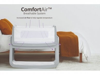 SnuzPod4 Bedside Crib Starter Bundle Dove 8