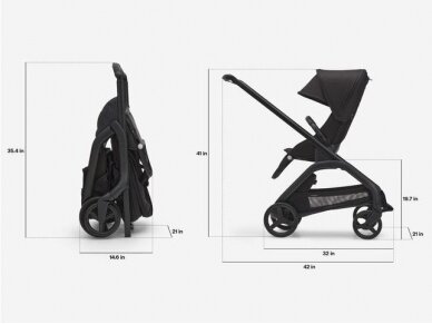 Stroller Bugaboo Dragonfly Misty white/midnight black/ black frame 14