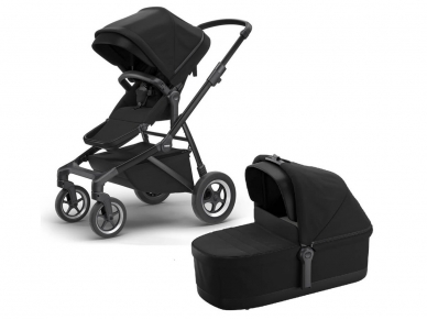 Universalus vežimėlis pametinukams Thule Sleek 2in1 Black Black 3