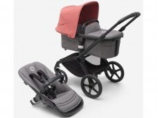 Universalus vežimėlis Bugaboo Fox 5 Sunrise red /grey melange/ black frame 2in1