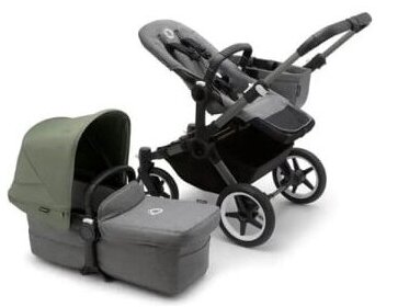 Universalus vežimėlis Bugaboo Donkey 5 Mono 2in1 Graphite/Grey Melange/Forest Green 1