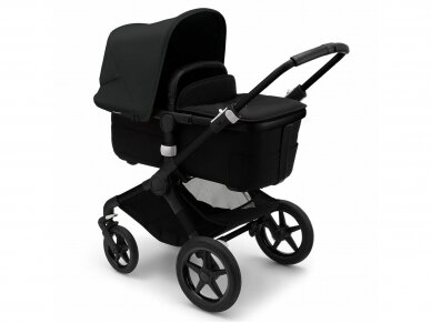 Universalus vežimėlio komplektas 2in1 Bugaboo Fox 3 Midnight black/midnight black/black važiuoklė 2